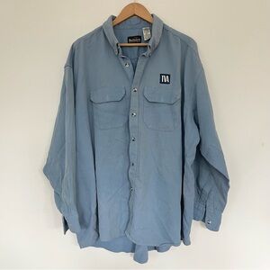 Vintage Mens TVA Bulwark FR Fire Resistant Button Up Long Sleeve Shirt 3XL Work